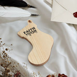 Faith in Hebrew and English Wooden Ornament The Israel Store