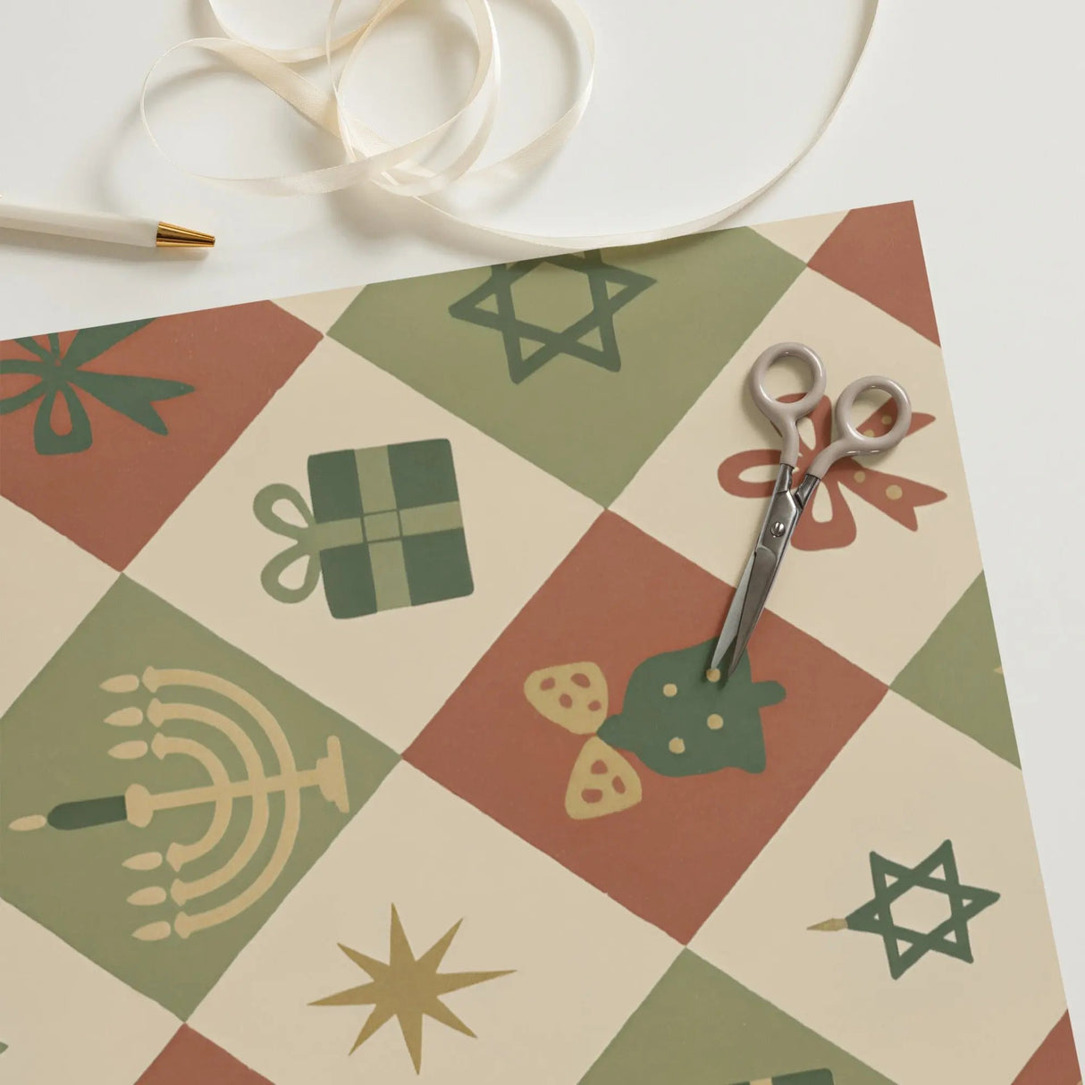 Holiday Star of David Wrapping Paper – 3-Pack for Hanukkah & Christmas The Israel Store
