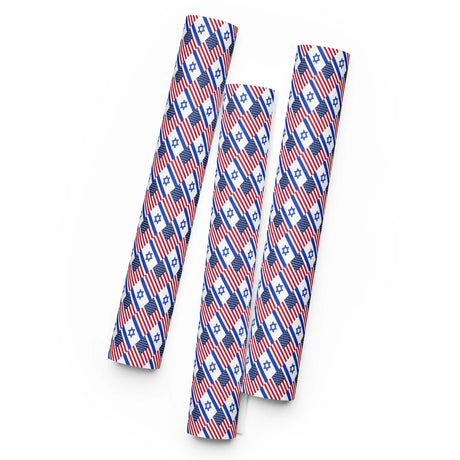 Israel-USA Flag Gift Wrapping Paper The Israel Store