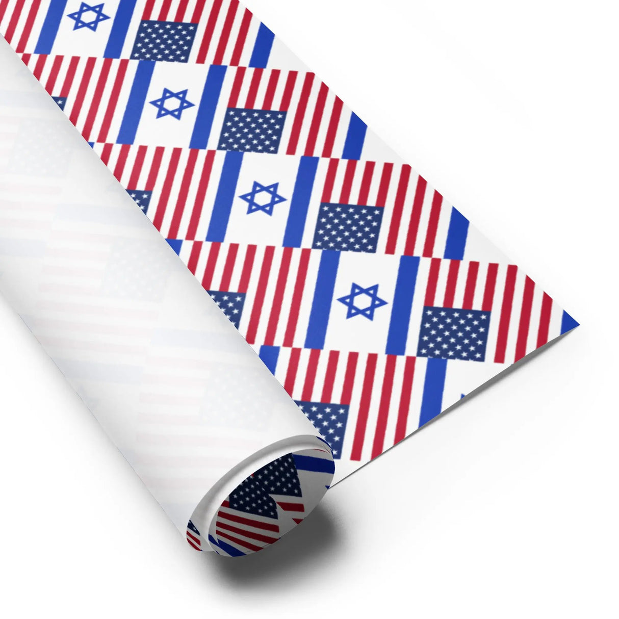 Israel-USA Flag Gift Wrapping Paper The Israel Store