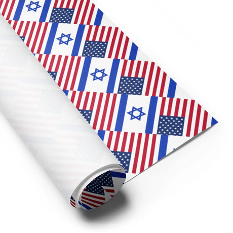 Israel-USA Flag Gift Wrapping Paper The Israel Store