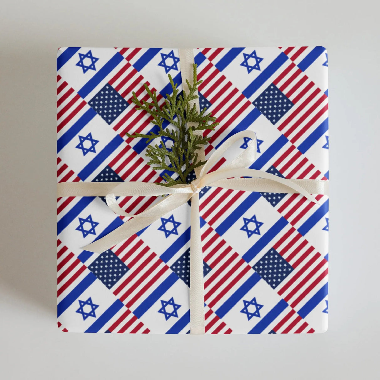 Israel-USA Flag Gift Wrapping Paper The Israel Store