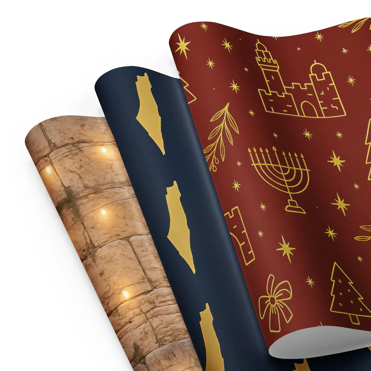 Jerusalem Celebration Gift Wrapping Paper (3 Pack) The Israel Store