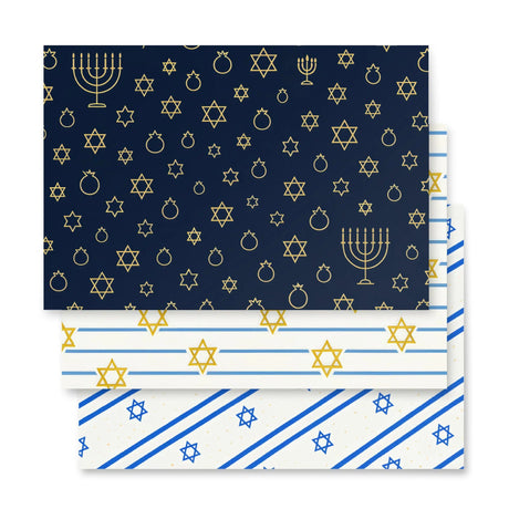 Israel-Inspired Gift Wrapping Paper (3 Pack) The Israel Store
