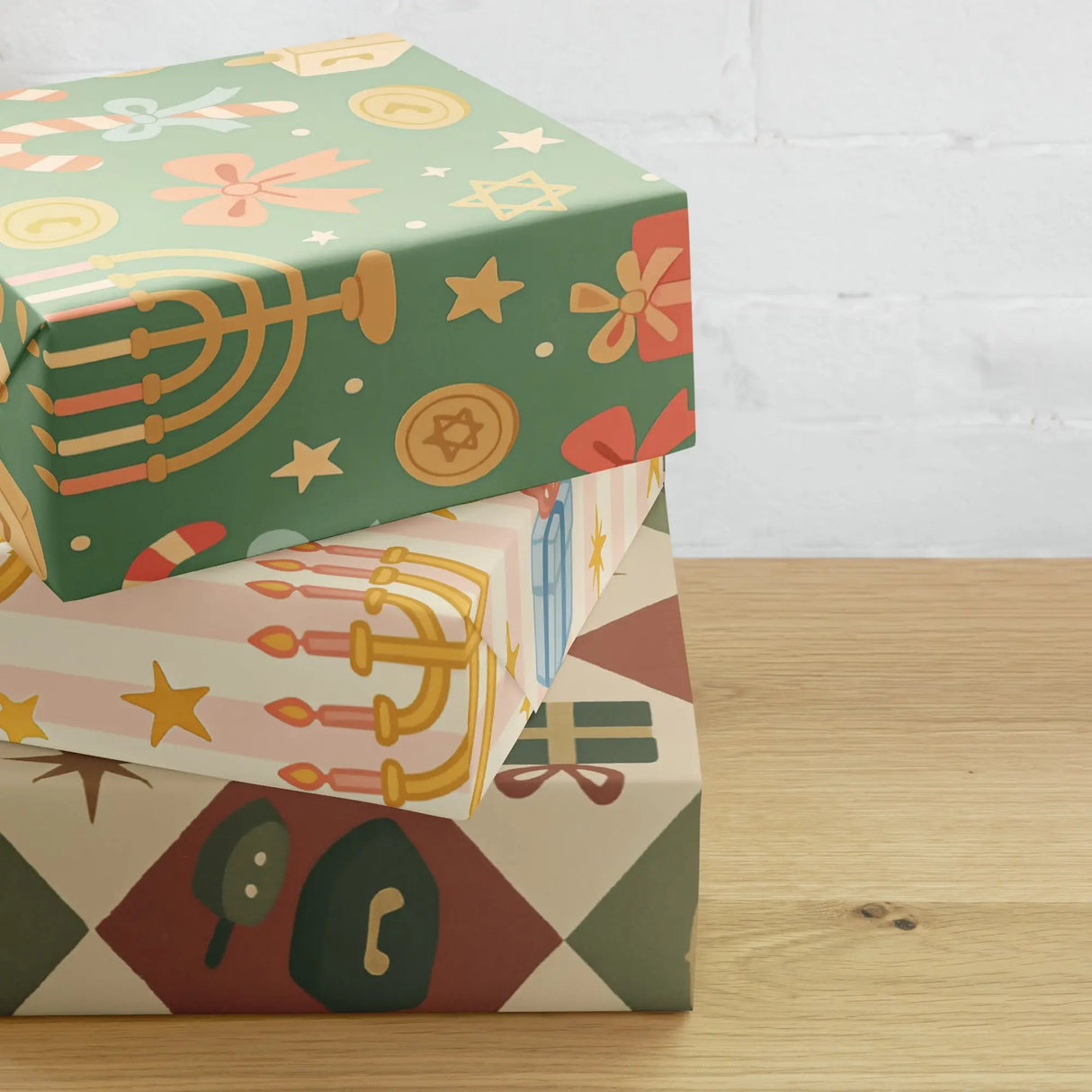 Holiday Star of David Wrapping Paper – 3-Pack for Hanukkah & Christmas The Israel Store