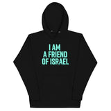 Friend Of Israel Unisex Hoodie - Blue Design The Israel Store