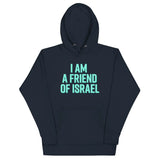 Friend Of Israel Unisex Hoodie - Blue Design The Israel Store