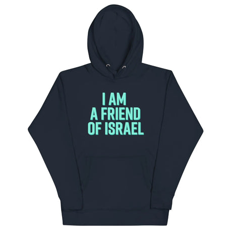 Friend Of Israel Unisex Hoodie - Blue Design The Israel Store