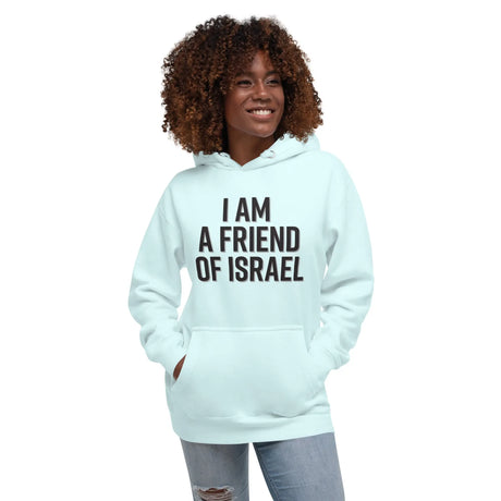 Friend Of Israel Unisex Hoodie - Blue Design The Israel Store