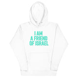 Friend Of Israel Unisex Hoodie - Blue Design The Israel Store